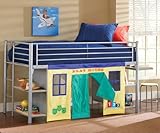 Silver Universal Junior Loft Bed With Desk And Stool