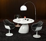 Retro Möbel Design Set mit Modern Art Tisch und 3 Tulpen Stühlen