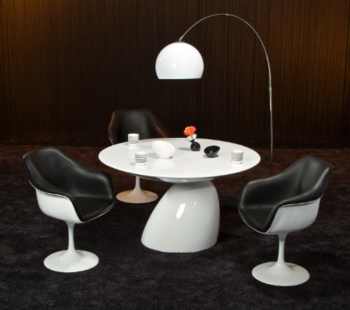 Retro Möbel Design Set mit Modern Art Tisch und 3 Tulpen Stühlen