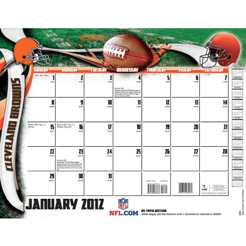 Turner Cleveland Browns 2012 22x17 Desk Calendar
