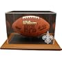 Caseworks New Orleans Saints Oak Base Football Display Case
