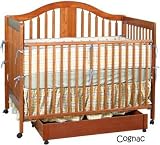 Stork Craft Chelsea 4-in-1 Crib with Drawer in Cognac