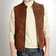 BGSD Men's Suede Lamb Shearling Vest - Regular & Tall