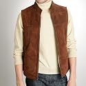 BGSD Men's Suede Lamb Shearling Vest - Regular & Tall