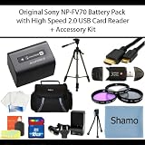 51OXgaGkV1L. SL160  Original Sony ActiFORCE NP FV70 Battery Pack for Sony HDR CX560V Handycam HD Camcorder + High Speed Memory Card Reader +16GB Memory Card +AC/DC Charger +Zeikos Deluxe Carrying Case+Mini Tripod +Accessory Kit