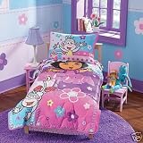 Baby Bedding item: DORA THE EXPLORER 5pc TODDLER BEDDING SET w/ BEDSKIRT Bag Crib NEW Girl