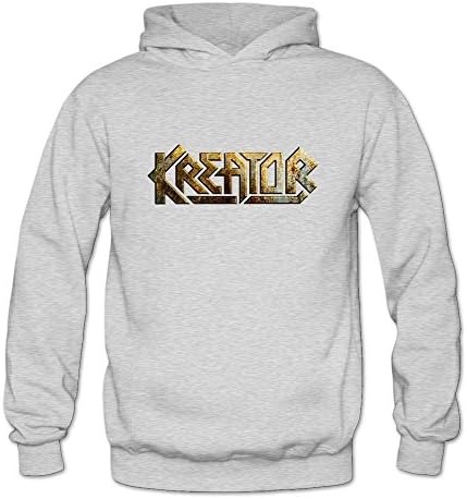 POWEB Women's Kreator Face Logo Hoodie Sweatshirt Ash S