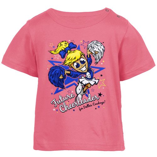 Dallas Cowboys Infant Girls Future Cheerleader T-Shirt - Pink (18 Months)
