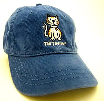 Tail Therapy Cat Thick Stitch Baseball Cap - Maritime Blue - Great Gift for Cat Lovers!