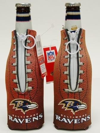 (2) NFL BALTIMORE RAVENS BOTTLE COOLIE KOOZIES NEW!