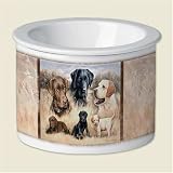 Ceramic Dip Chiller With Labrador Retrievers