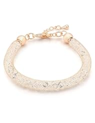 Jewelry: Mytys 18k Rose Gold Mesh Chain Stardust Charm Bracelet Cubic Zirconia Net Zirconium Women Jewelry