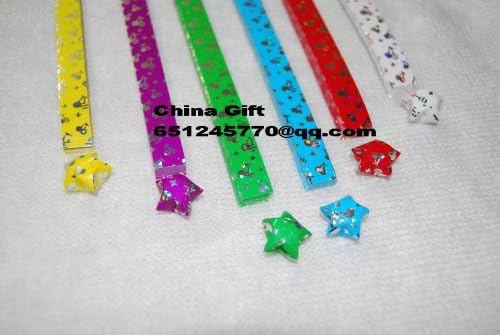 6 Packs Laser-cherry Stars Origami Paper (Around 222pcs)