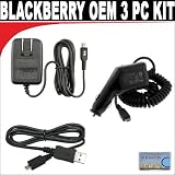 ORIGINAL Blackberry 3 PC. Set OEM Travel charger + Car Charger+Data Cable For Your Blackberry Storm 9500,9530