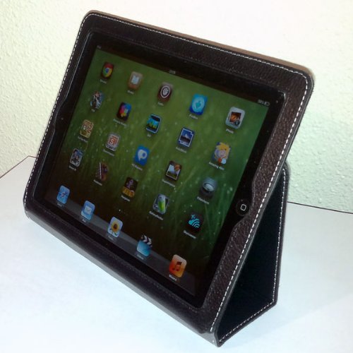 Yoobao Schutzhülle aus Leder für iPad 2, Schwarz