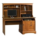 Computer Desk with Hutch - Autumn Maple Finish
