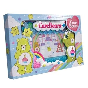 【クリックで詳細表示】ケアベア《NEWブルー》きらきらラバーフォトフレーム☆写真立て通販☆： おもちゃ