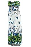 LIMITED COLLECTION White, Green Butterfly Print Maxi Dress