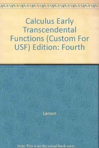 Calculus Early Transcendental Functions
