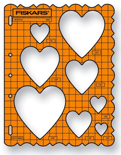 Fiskars 48557097 ShapeTemplate Tool, Hearts  