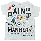 【H28年春夏物】JEANS-b(ジーンズベー) 製品洗い加工済み スラブ天竺paint半袖Tシャツ 110cm/OB NO.B-360102