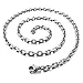 TEMEGO Jewelry Mens Stainless Steel Vintage Pendant Gothic Batman Symbol Necklace, Silver