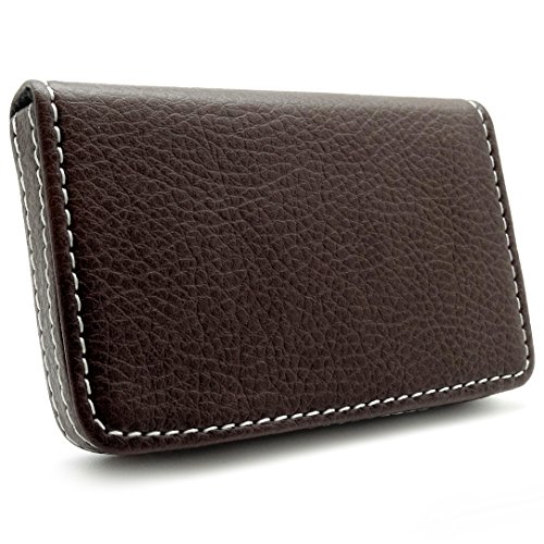 Rembrandt leather business card holder - brown