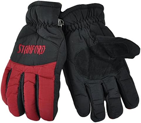 NCAA Stanford Cardinals Two Tone Winter Snow Ski Gloves Thermal Insulation S/M