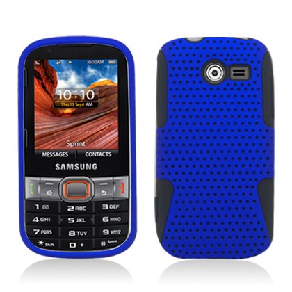 Aimo Wireless SAMM390PCPA002 Hybrid Armor Cheeze Case for Samsung Array/Montage M390 - Retail Packaging - Black/Blue