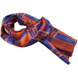 NCAA Florida Gators Womens Checkered Satin Scarf - Royal Blue/Orange