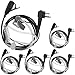 Tenq 5pack Covert Acoustic Tube Earpiece 2 PIN for Motorola Radio