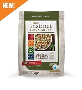 Nature's Variety Instinct Raw Market Grain-Free Freeze Dried Beef Recipe Meal Blends for Dogs, 2 lb. Bag
