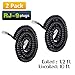 Telephone Phone Handset Cable Cord,Uvital Coiled Length 1.2 to 10 Feet Uncoiled Landline Phone Handset Cable Cord RJ9/RJ10/RJ22 4P4C(Black,2 PCS)