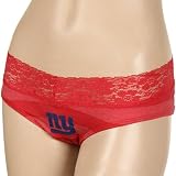 NCAA New York Giants Ladies Nostalgia Lace Trim Panties - Red (Large)