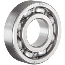 NSK 6300 Series Deep Groove Ball Bearing, Single Row, Open, Pressed Steel Cage, Normal Clearance, Metric