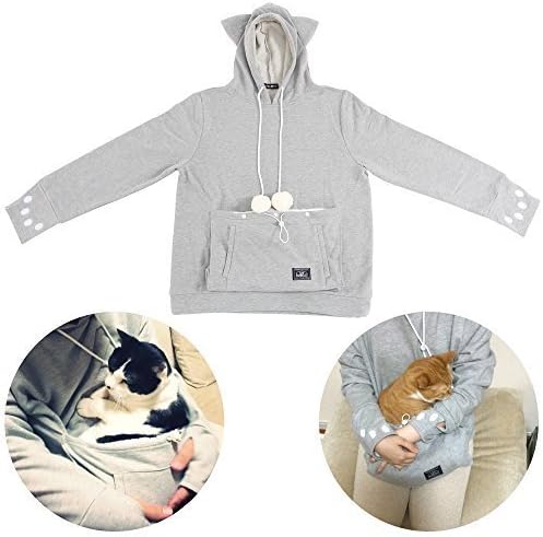 Mewgaroo Hoodie Upa-32le-gy Gray Cat Shaped Sweat with Ears L Size ［Japan Import］