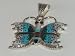 Jewelry : Zuni Nation Jewelry Silver Pendant - PD-0069