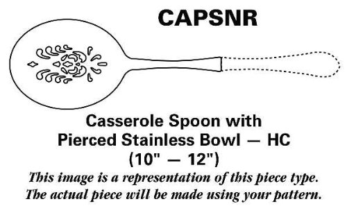 Gorham Column (Stainless) Casserole Spoon with Pierced Stainless Bowl HC, Sterling Silver