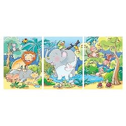 Animals In The Jungle (3 X 25) Jigsaw Puzzle
