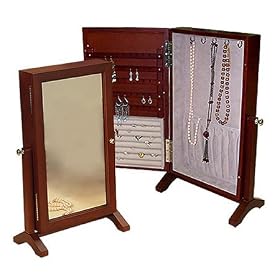 Mele Walnut Jewelry Box- Cheval Glass by Home%20Storage