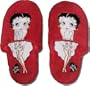 Betty Boop "Glamour Betty" Women's Red Terrycloth Slippers