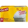Glad Tall Kitchen Drawstring Garbage Bags, 13 Gallon, 45 Count