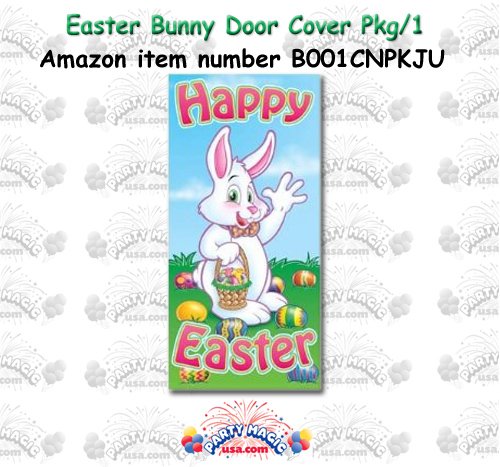 Easter Bunny Door Cover Decorations Pkg/1