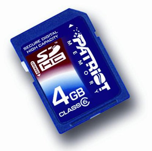Patriot PSF4GSDHC6 4GB Signature Line SDHC Class 6 Flash Memory Card