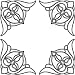 Brewster 99772 Peel & Stick Nouveau Stained Glass Corner Appliqués, 4-Count