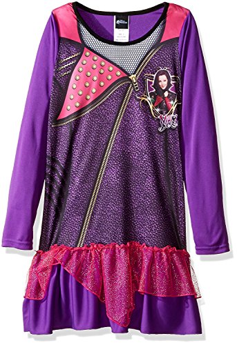 Disney Girls' Little Girls' the Descendants Mal Ruffled Nightgown, Purple, 6