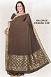 Brown South Indian Pure short Crepe Saree / Sari
