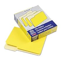 Pendaflex : Two-Tone File Folders, 1/3 Cut, Top Tab, Letter, Yellow/Light Yellow, 100/Box -:- Sold as 1 BX