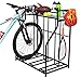 BIRDROCK HOME 3 Bike Stand Rack with Storage â€“ Metal Floor Bicycle Nook â€“ Great for Parking Road, Mountain, Hybrid or Kids Bikes â€“ Garage Organizer - Helmet - Sports Storage Station - Black