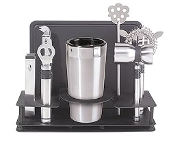 Oggi Pro Stainless-Steel 10-Piece Cocktail Shaker and Bar Tool Set